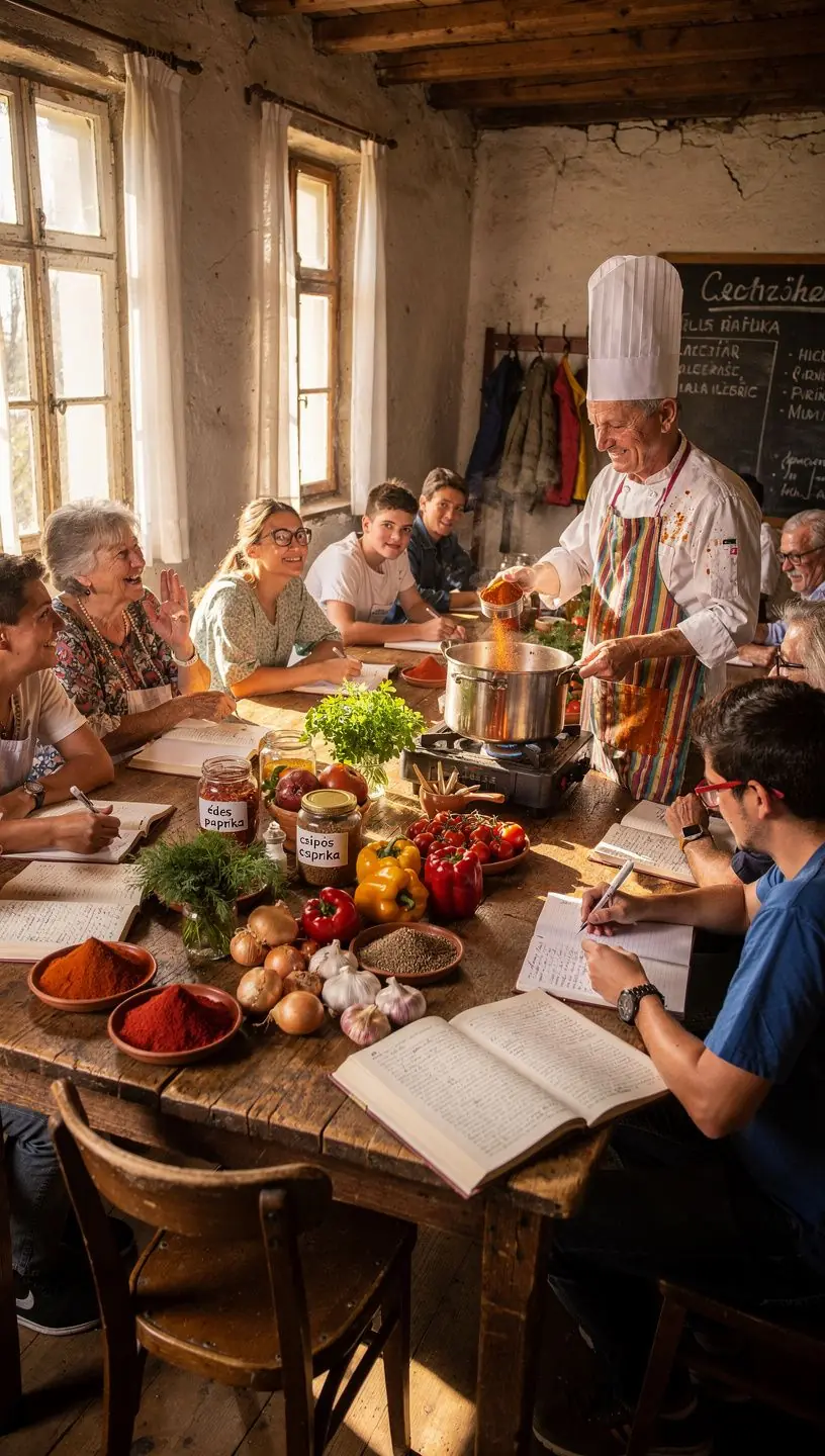 Konyhai munka közben készült fotó, amely bemutatja a főzés folyamatát egy recept alapján.