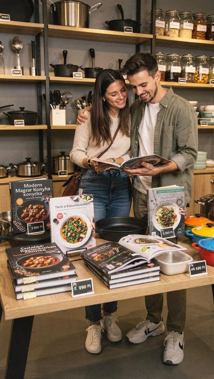 Gasztronómiai kultúrával foglalkozó könyv, amely a helyi ételeket és szokásokat ismerteti.